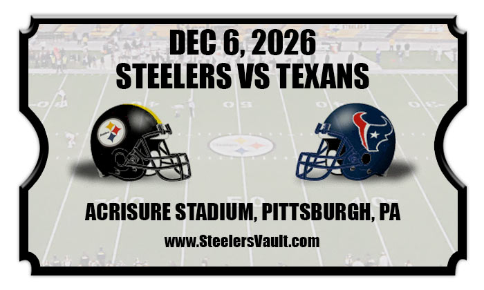 2026 Steelers Vs Texans